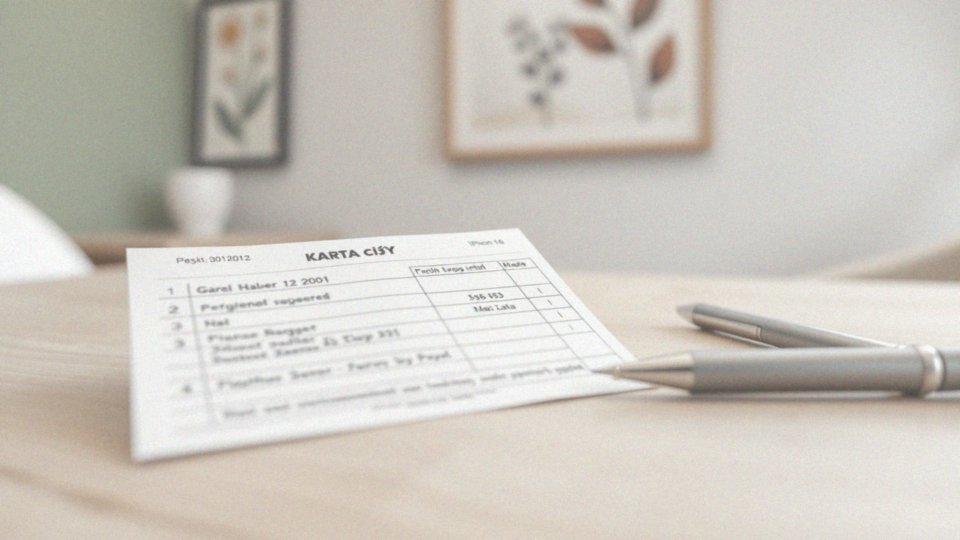 Jakie dane osobowe są wymagane w karcie ciąży?